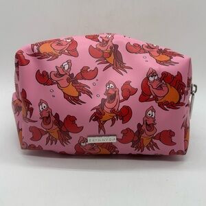 Skinnydip X Disney Sebastian Little Mermaid Makeup Cosmetic Bag Pink Red